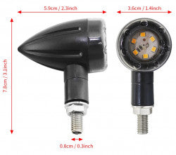 Semnalizare moto cu 5 LED-uri vedere frontala
