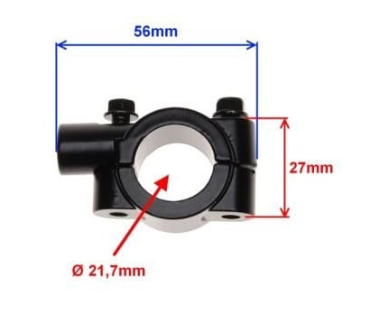 Set adaptor prindere oglinzi colier - surub (8 mm) 8 mm - vedere 3