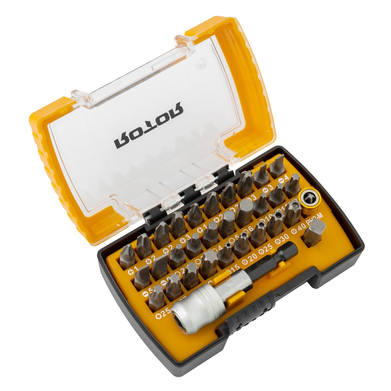Set biti de impact cu suport, 32 piese ROTOR RBB32
