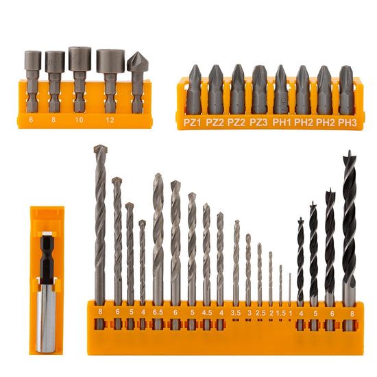 Set Biti Tubulare Burghie ROTOR RBB41, 41 piese, pentru bricolaj