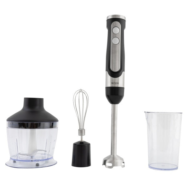 Set Blender Vertical 4 in 1 BOHM BHB-2780, 1200W, 2 Viteze, Lame Inox - imagine produs