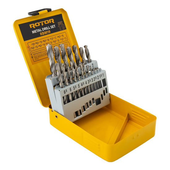 Set Burghie Metal ROTOR RBM19, 19 piese, HSS, pentru gaurit metal