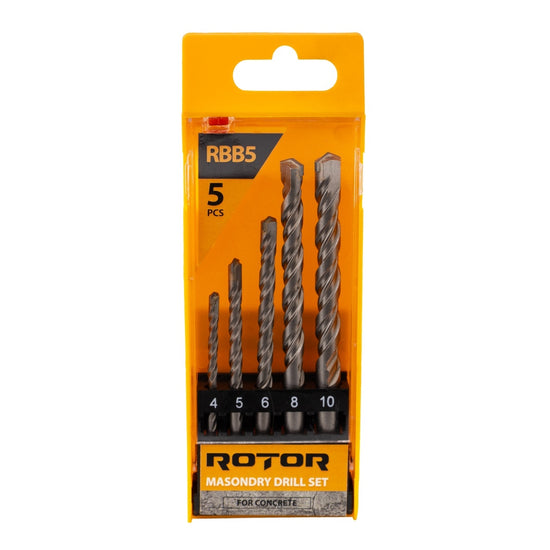 Set Burghie Beton ROTOR RBB5, 5 piese, pentru gaurit beton si zidarie
