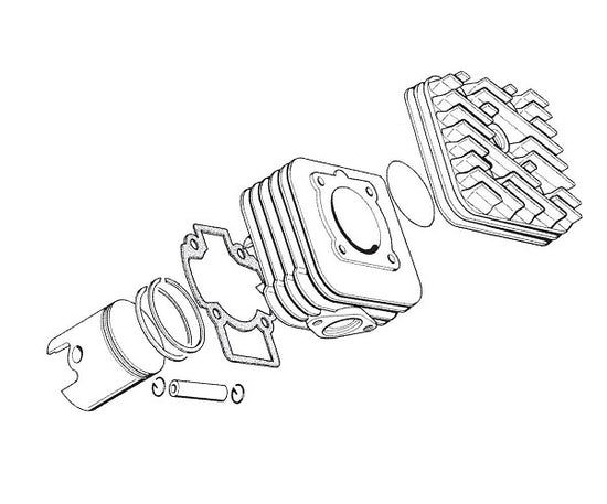 Set motor scuter 2T 50cc Piaggio (racire aer) - vedere 3