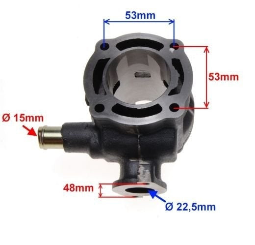 Set motor scuter 2T 50cc Suzuki Katana Aprilia Ditech racire apa - vedere ansamblu