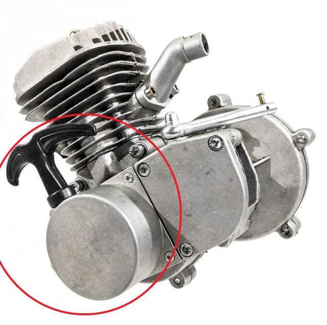Sistem de pornire la sfoara bicicleta cu motocicletar 2 timpi (model 2)