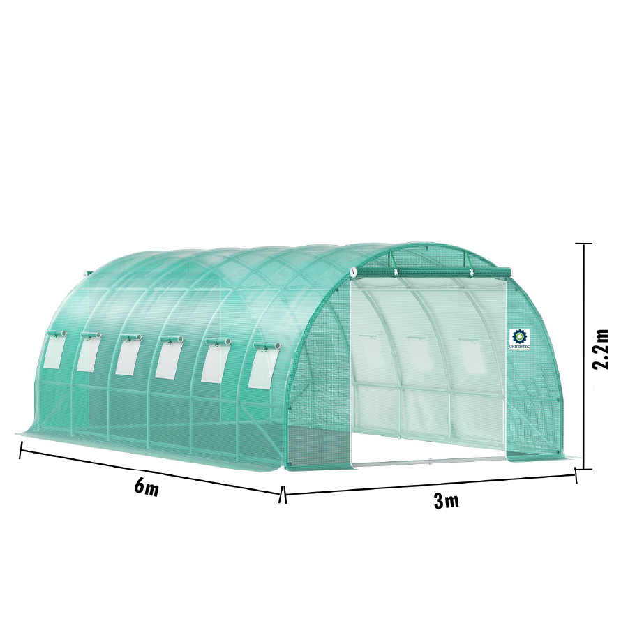 Solar gradina ZEP PRO 6x4x2.5 m, 24 mp, folie 240 g/mp UV, structura otel galvanizat 32x1.2 mm