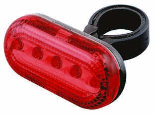 Stop bicicleta Hi Five cu 5 LED-uri rosii super bright, 2 functii, prindere tija sa