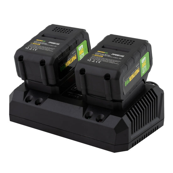 Suflanta pe acumulator PARTNERPRO PP8A519, 2x20V 4Ah Li-Ion, 55 m/s, 515 CFM, incarcator dublu inclus