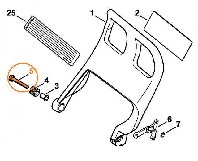 Surub maner frana drujba compatibil Stihl MS440, 044, 046, MS460, MS361 - vedere 2
