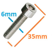 Suruburi motocoasa 6 mm x 35 mm (set 4 Buc) - vedere 2