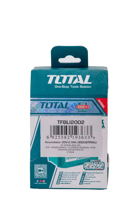 Acumulator TOTAL Industrial 20V, 4.0Ah, Li-Ion