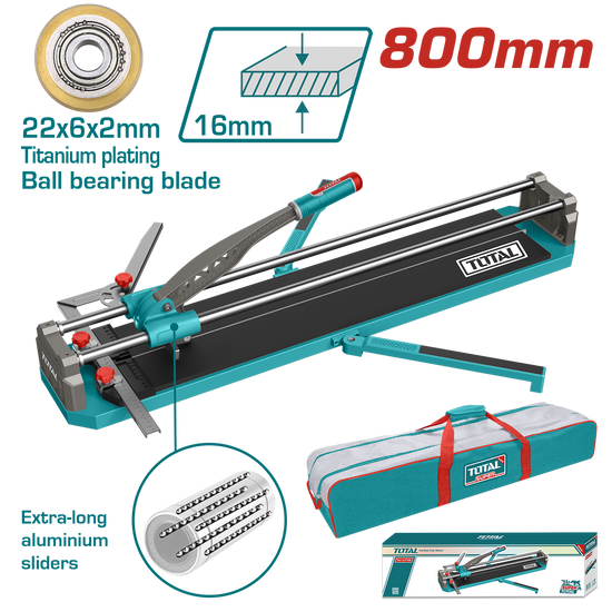 Aparat debitare gresie si faianta TOTAL 800 mm, lama carbura tungsten, baza otel