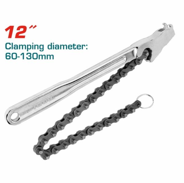 Cheie cu lant TOTAL 12 inch 60-110mm lungime 420mm
