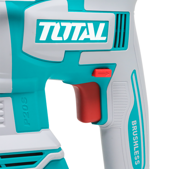 Ciocan rotopercutor TOTAL 20V, 2.5 J, brushless, SDS Plus, 2 acumulatori 4.0Ah, incarcator inclus