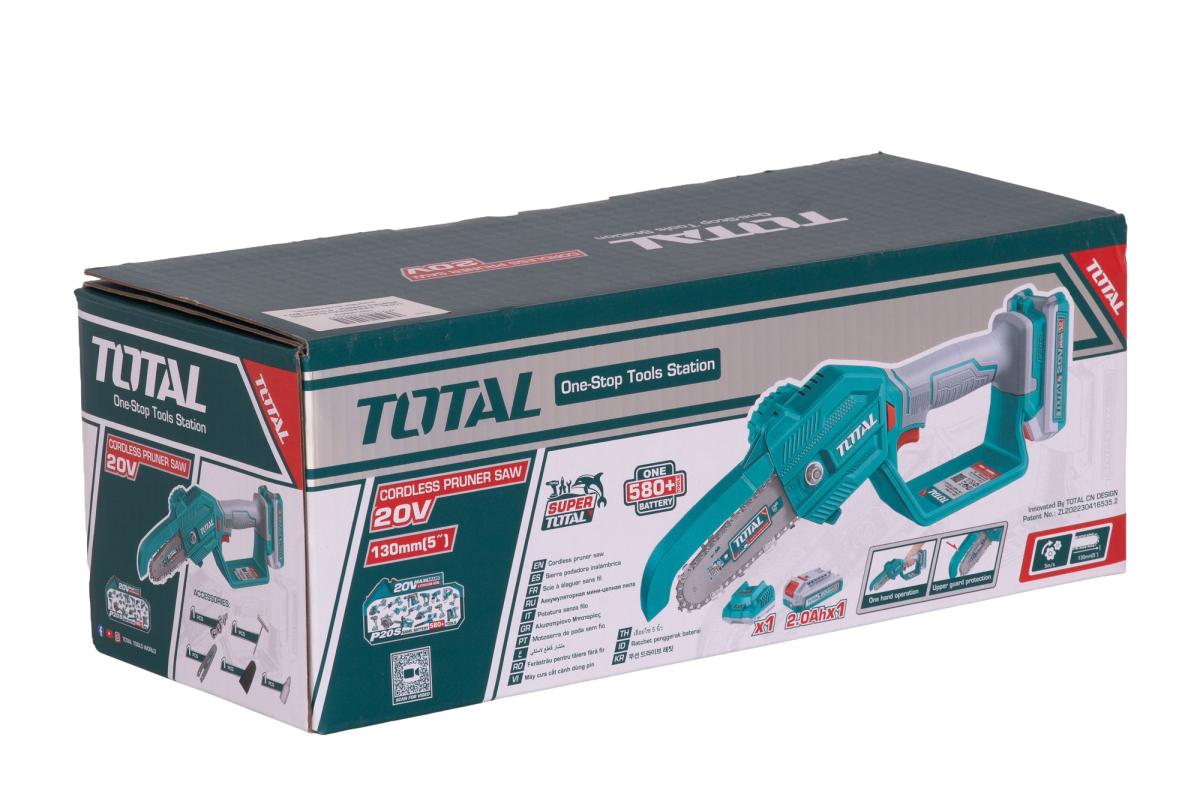 Fierastrau electric pentru crengi TOTAL 20V lama 5 inch 13cm cu acumulator si incarcator profesional
