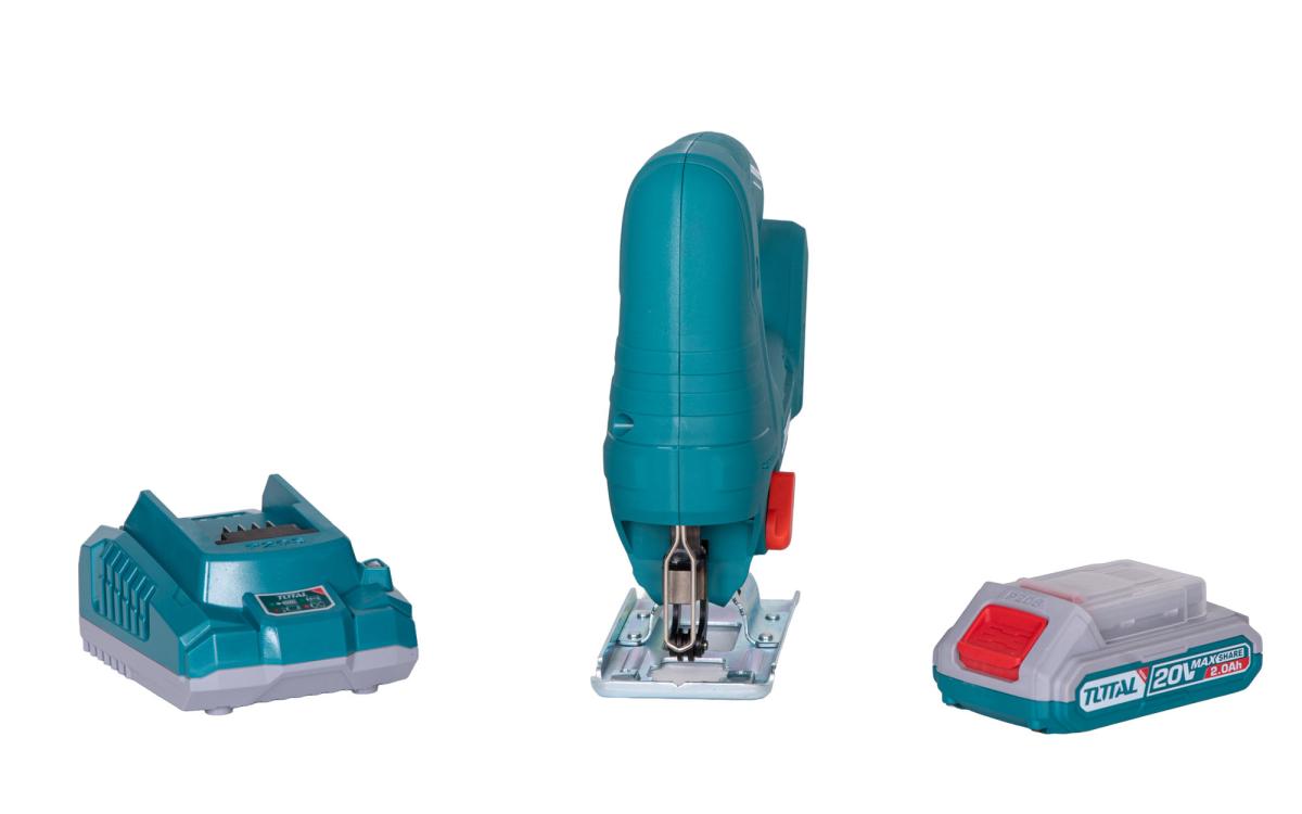 Fierastrau pendular TOTAL 20V, 65 mm, cu acumulator si incarcator