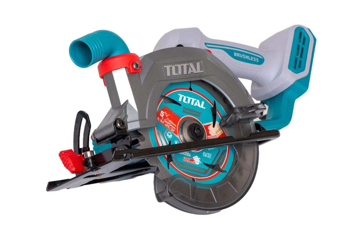 Kit combo TOTAL 20V – fierastrau circular, masina de gaurit cu impact, slefuitor, 2 acumulatori, incarcator