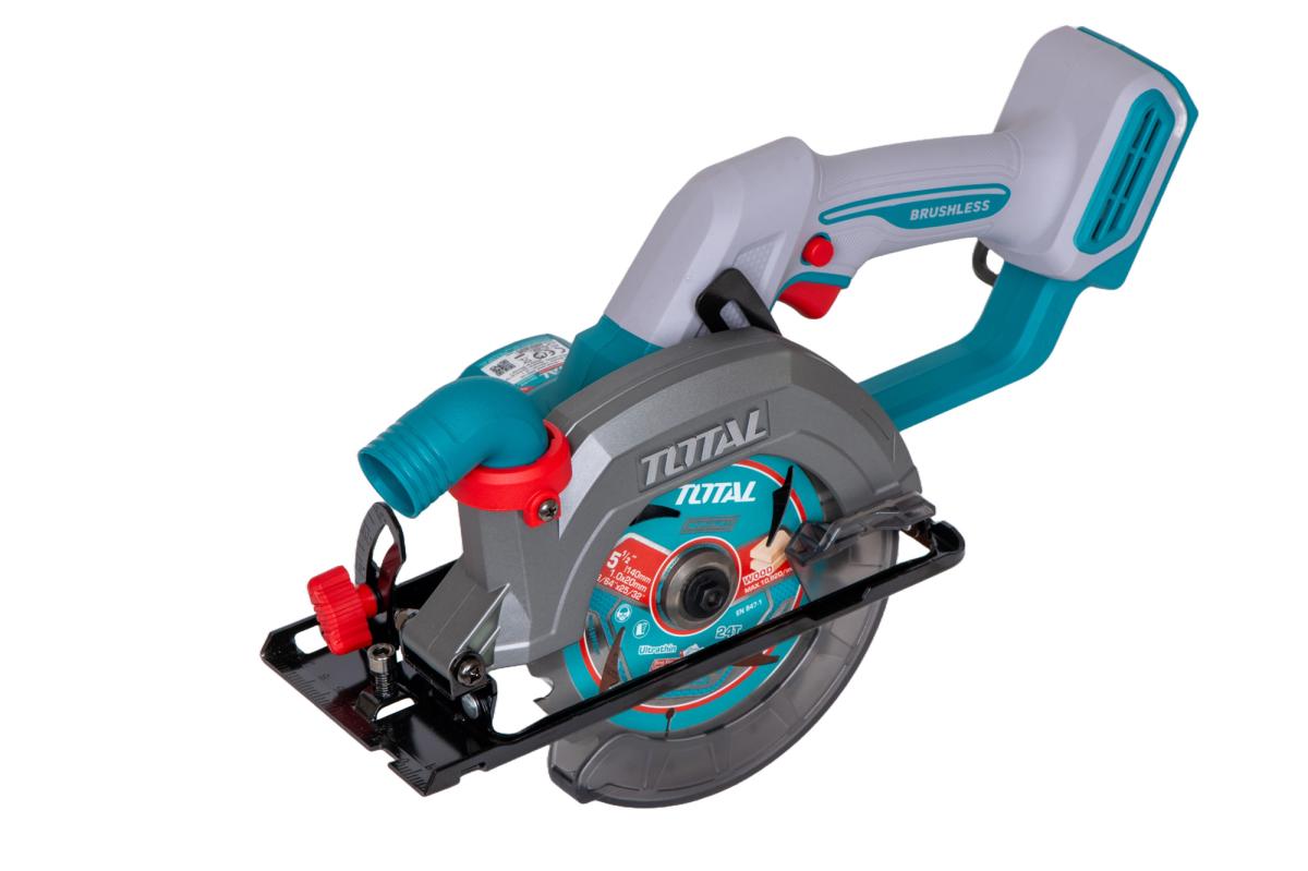 Kit combo TOTAL 20V – fierastrau circular, masina de gaurit cu impact, slefuitor, 2 acumulatori, incarcator