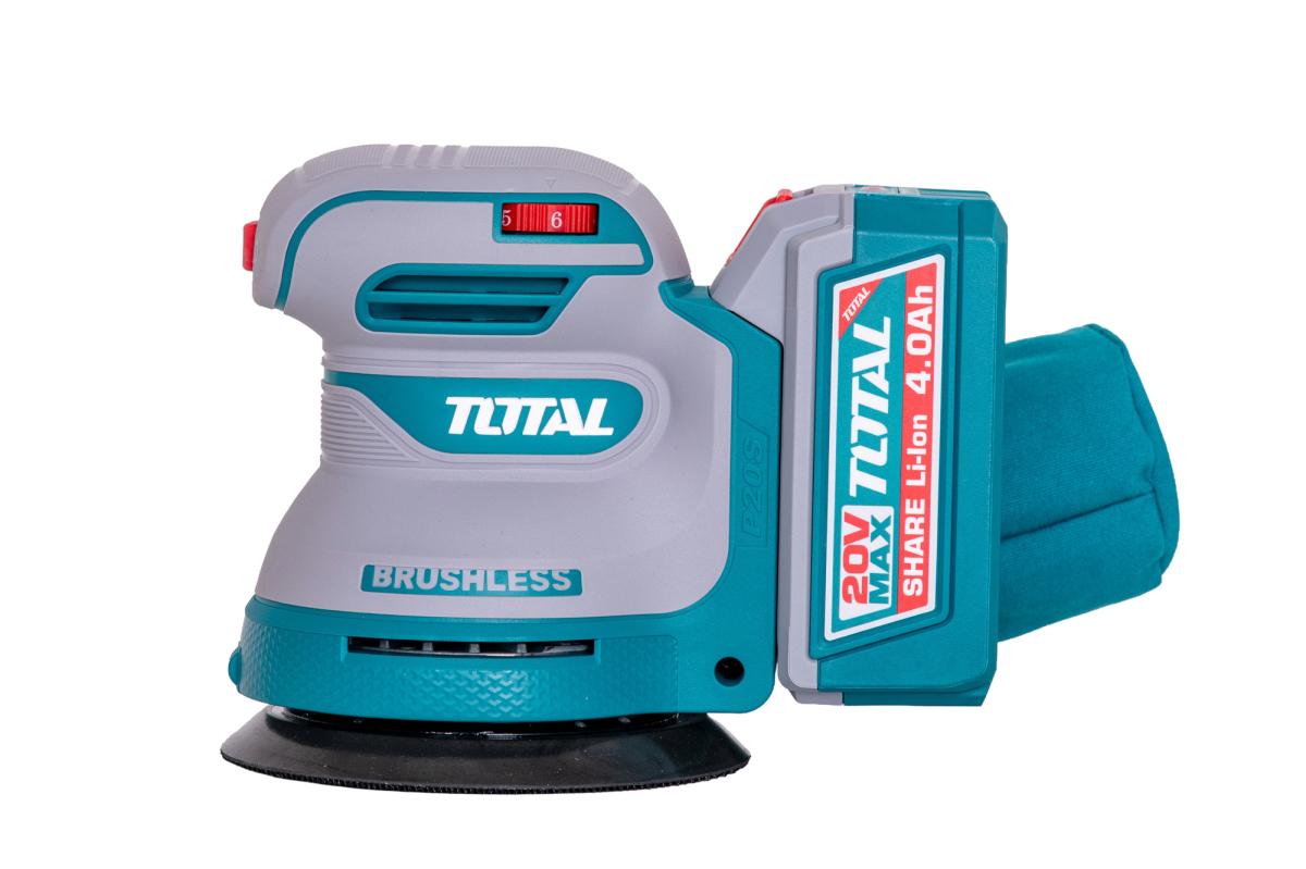 Kit combo TOTAL 20V cu fierastrau circular, masina de gaurit cu impact si slefuitor