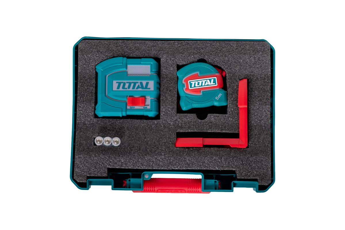 Kit TOTAL nivela laser verde 35 m cu ruleta 5 m