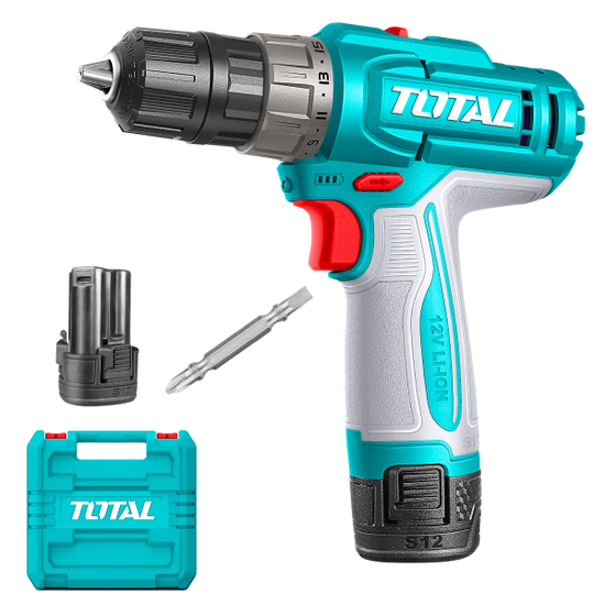 Surubelnita electrica TOTAL 8V Li-Ion, USB-C, maner reglabil, 16 accesorii incluse