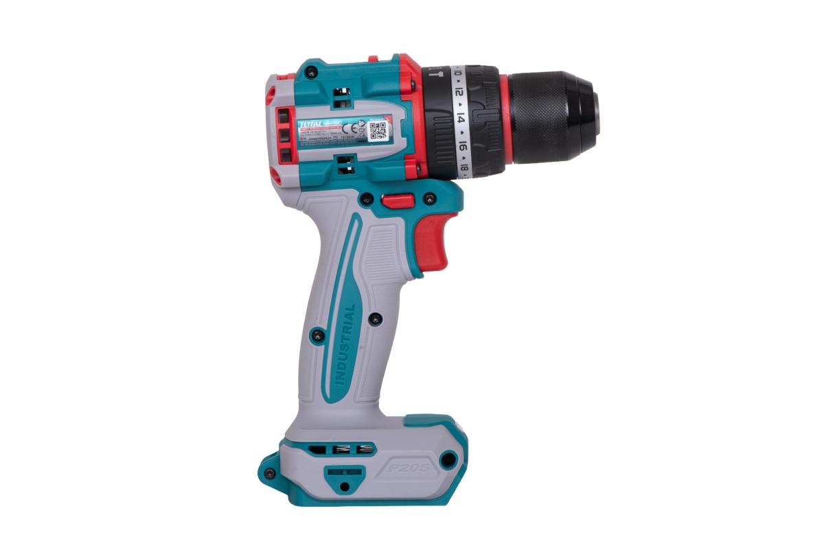 Masina de gaurit cu percutie TOTAL 20V, 66 Nm, motor fara perii (FARA acumulator si incarcator)