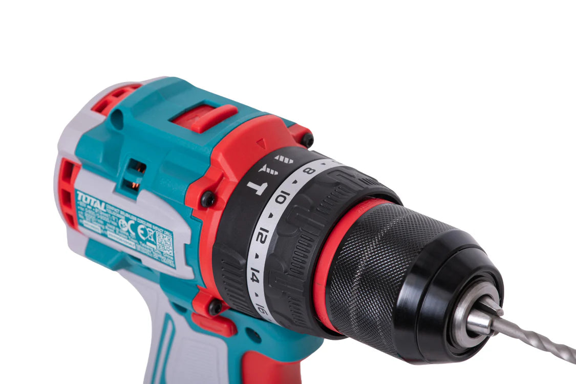 Masina de gaurit cu percutie TOTAL 20V 66Nm, 2x2.0Ah, Brushless