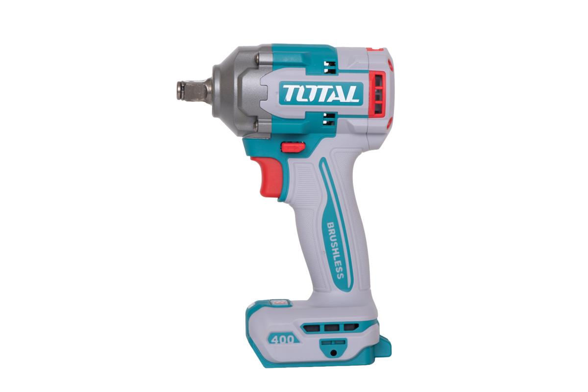 Masina de insurubat cu impact TOTAL 20V, 400 Nm, 1/2”, Brushless (2 acumulatori + incarcator)