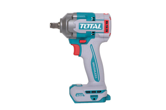 Masina de insurubat cu impact TOTAL 20V, 400 Nm, 1/2”, Brushless (2 acumulatori + incarcator)