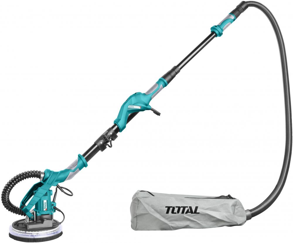 Masina de slefuit pereti si tavane profesionala Total Industrial 1050W, 225 mm, cu aspirator si LED
