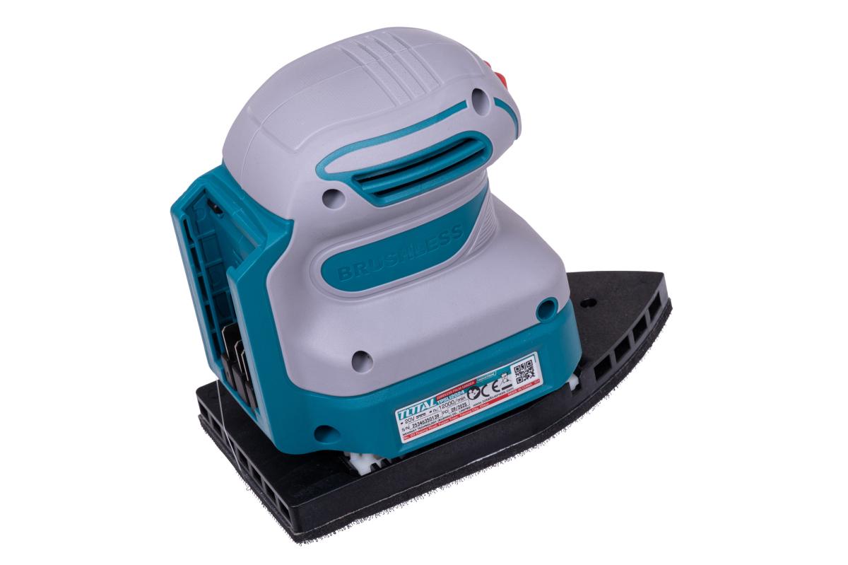 Masina de slefuit cu talpa delta TOTAL 20V, brushless, Li-Ion, fara acumulator