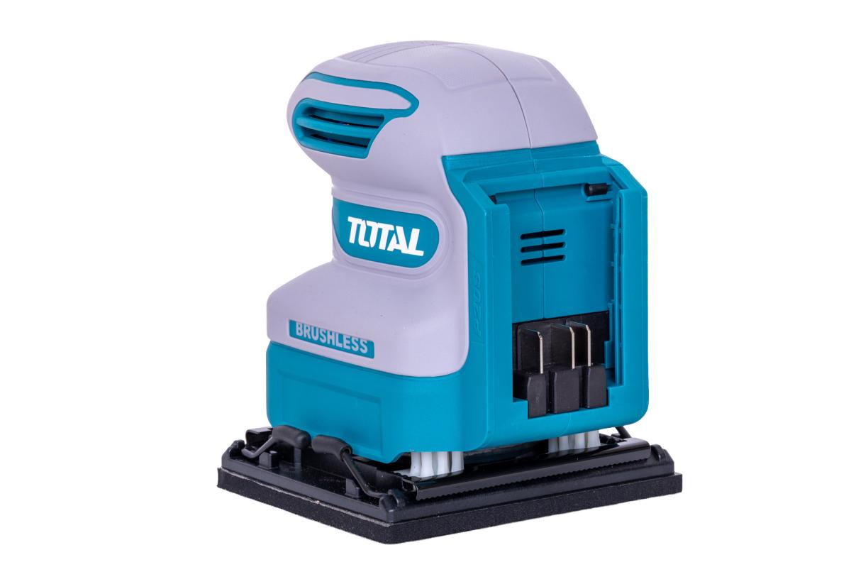 Masina de slefuit cu talpa patrata TOTAL 20V, brushless, Li-Ion, fara acumulator