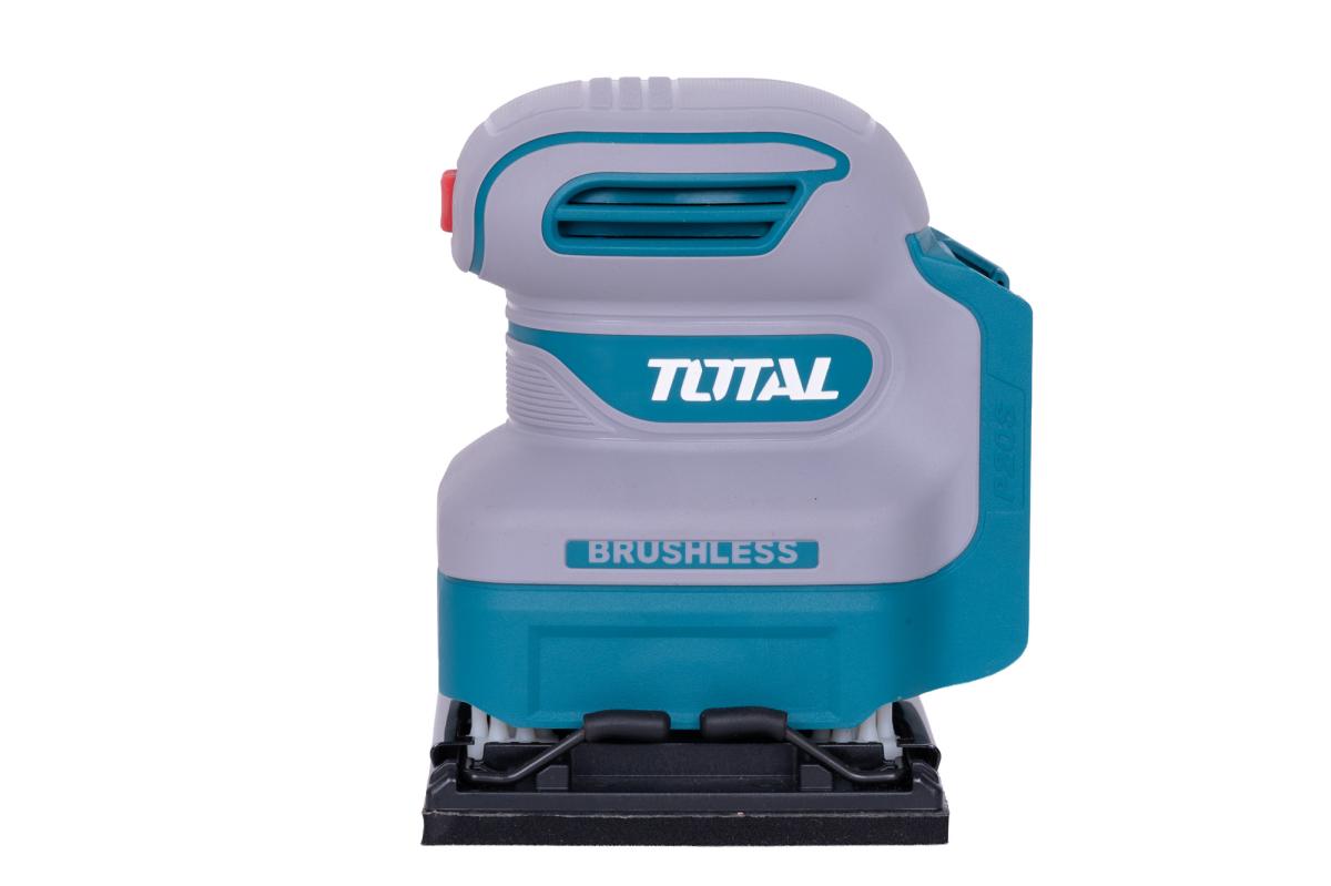 Masina de slefuit cu talpa patrata TOTAL 20V, brushless, Li-Ion, fara acumulator
