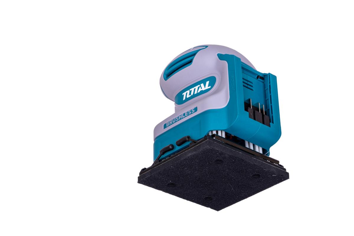 Masina de slefuit cu talpa patrata TOTAL 20V, brushless, Li-Ion, fara acumulator