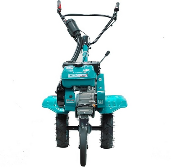 Motocultor pe benzina TOTAL 6.5 CP, latime lucru 90 cm, transmisie pe curea, freze si roti transport