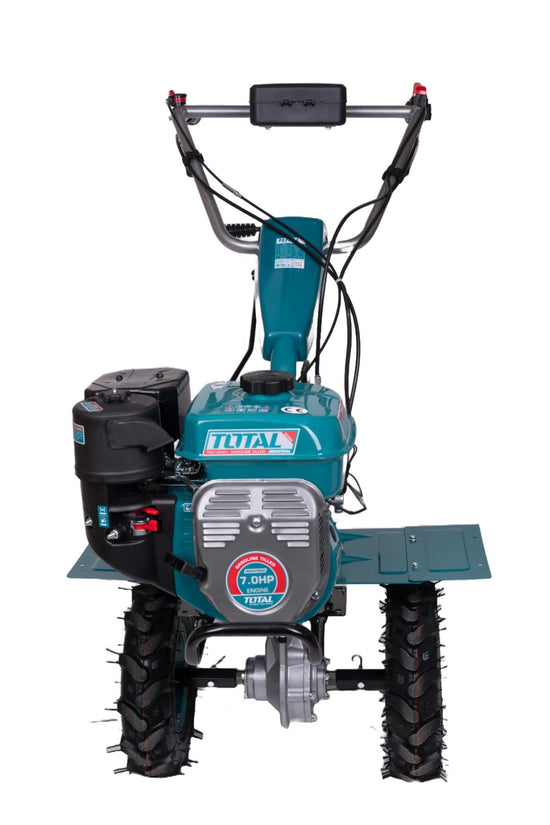 Motocultor pe benzina TOTAL 7 CP, latime lucru 1200 mm, 32 cutite, roti transport 3.5-6
