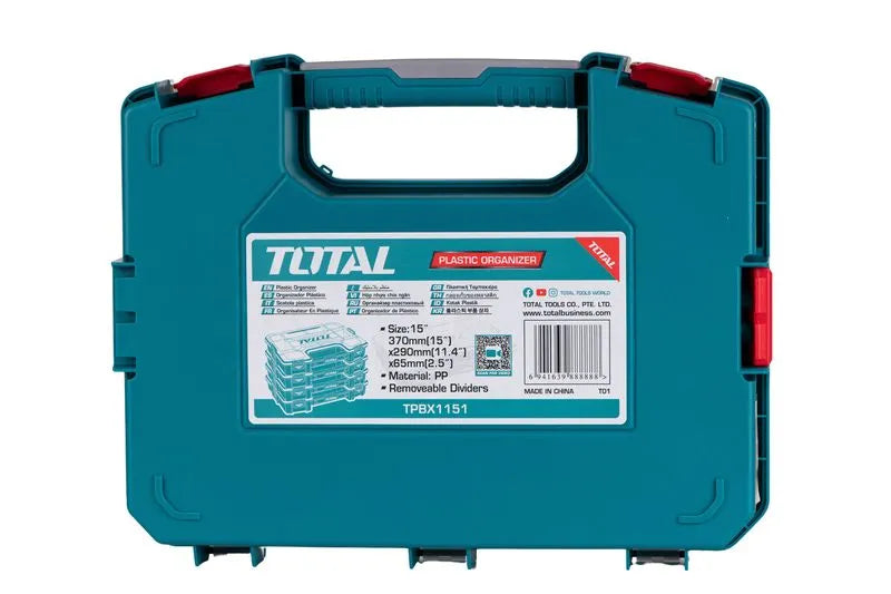 Organizator scule TOTAL 370x290x65mm, plastic PP, separatoare detasabile