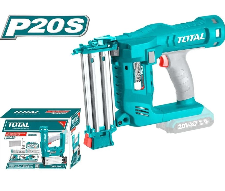 Pistol pentru cuie TOTAL Industrial 20V, P20S, fara acumulator si incarcator