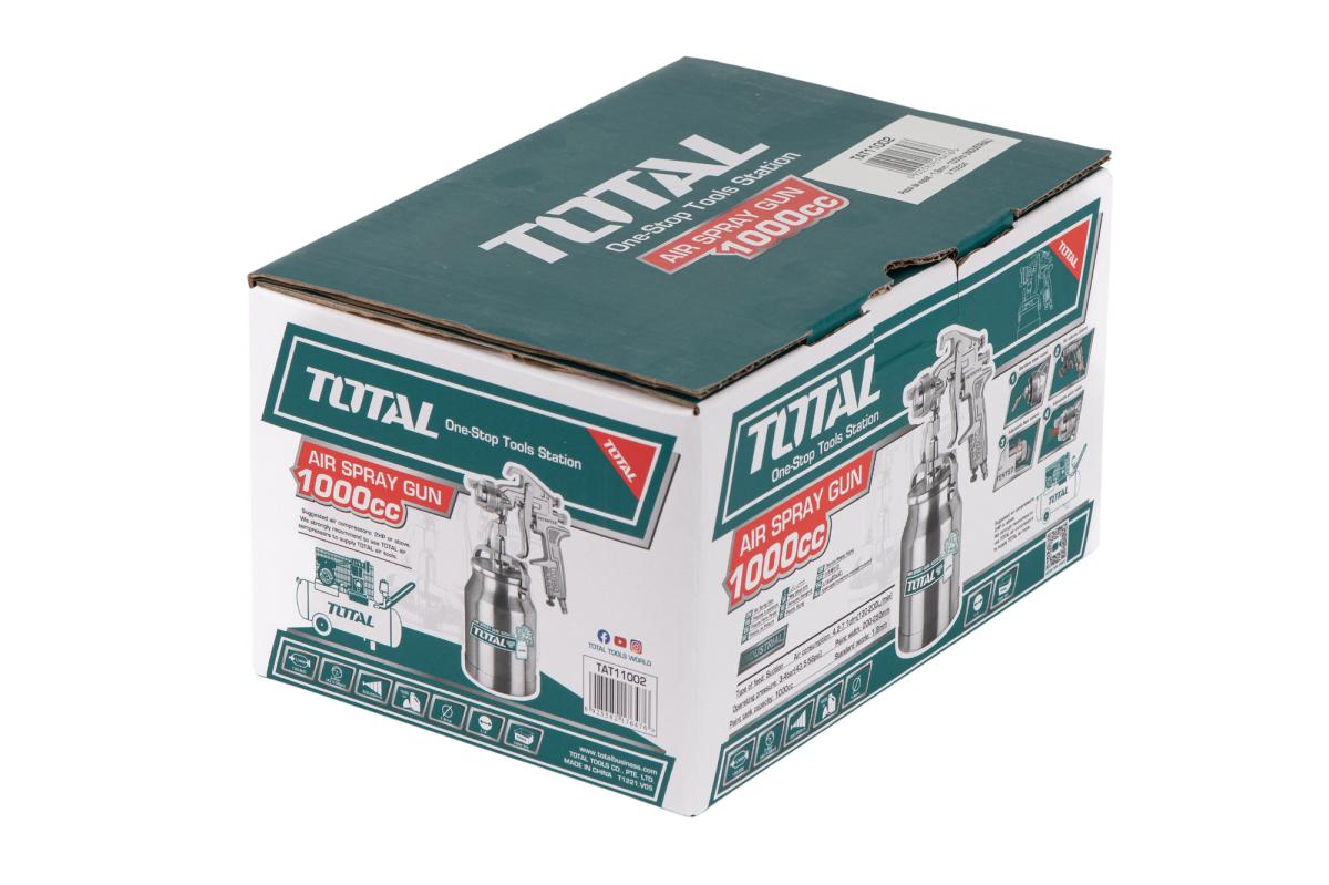 Pistol de vopsit TOTAL Industrial, duza 1.8 mm, rezervor 1000 ml