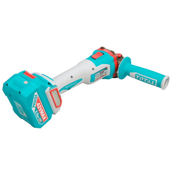 Polizor unghiular TOTAL 42V, 2,5ah 115mm 1280W brushless cu 2 acumulatori si incarcator