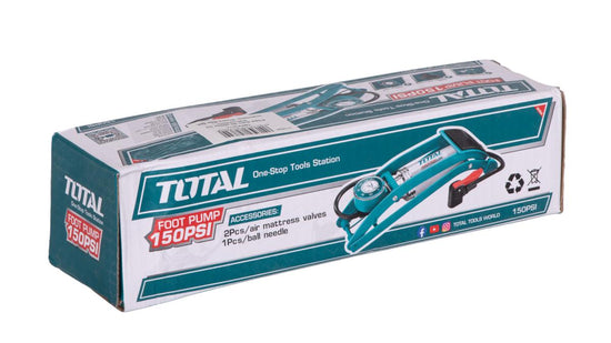Pompa auto de picior TOTAL cu manometru cilindru 55x120mm