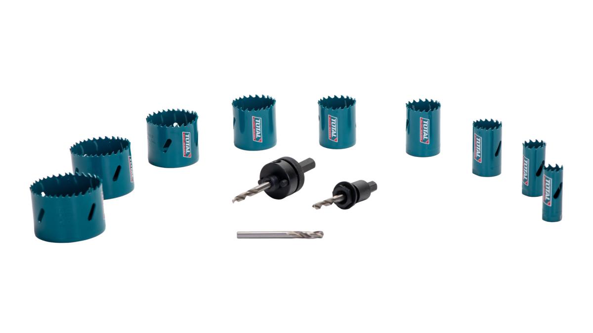Set 13 freze TOTAL HSS M3 Bi-Metal pentru gauri, 19–64 mm