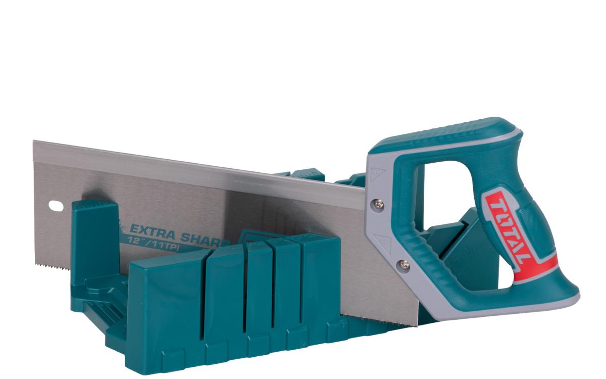 Suport de taiat in unghi TOTAL 300 mm (12”), cu fierastrau cu spate, lama SK5