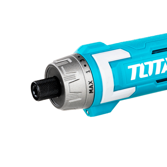 Surubelnita electrica TOTAL 8V Li-Ion, USB-C, maner reglabil, 16 accesorii incluse
