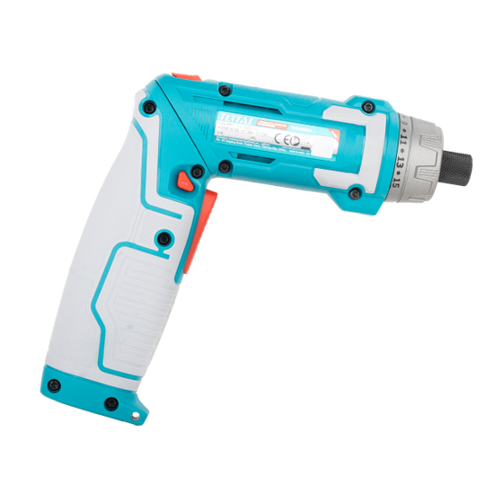 Surubelnita electrica TOTAL 8V Li-Ion, USB-C, maner reglabil, 16 accesorii incluse