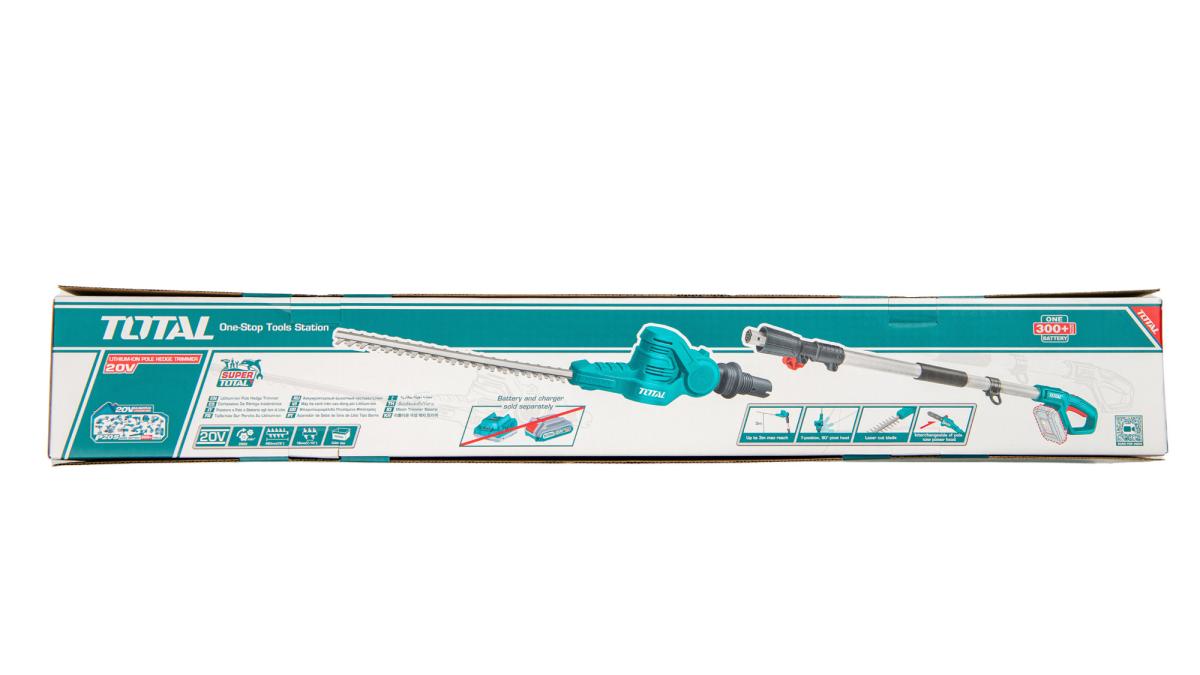 Trimmer pentru gard viu TOTAL Li-Ion 20V, lama 520 mm, taiere 18 mm, fara acumulator