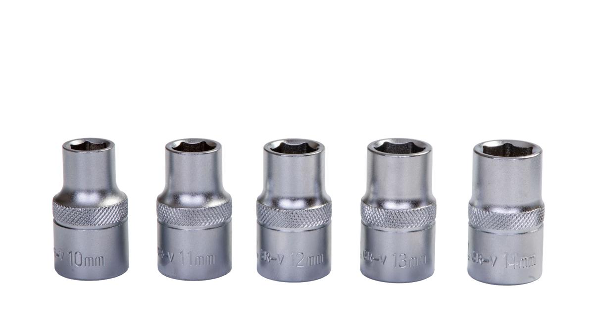Trusă Chei Tubulare 1/2" Total, 12 Piese cu Antrenor - Set Industrial Cr-V