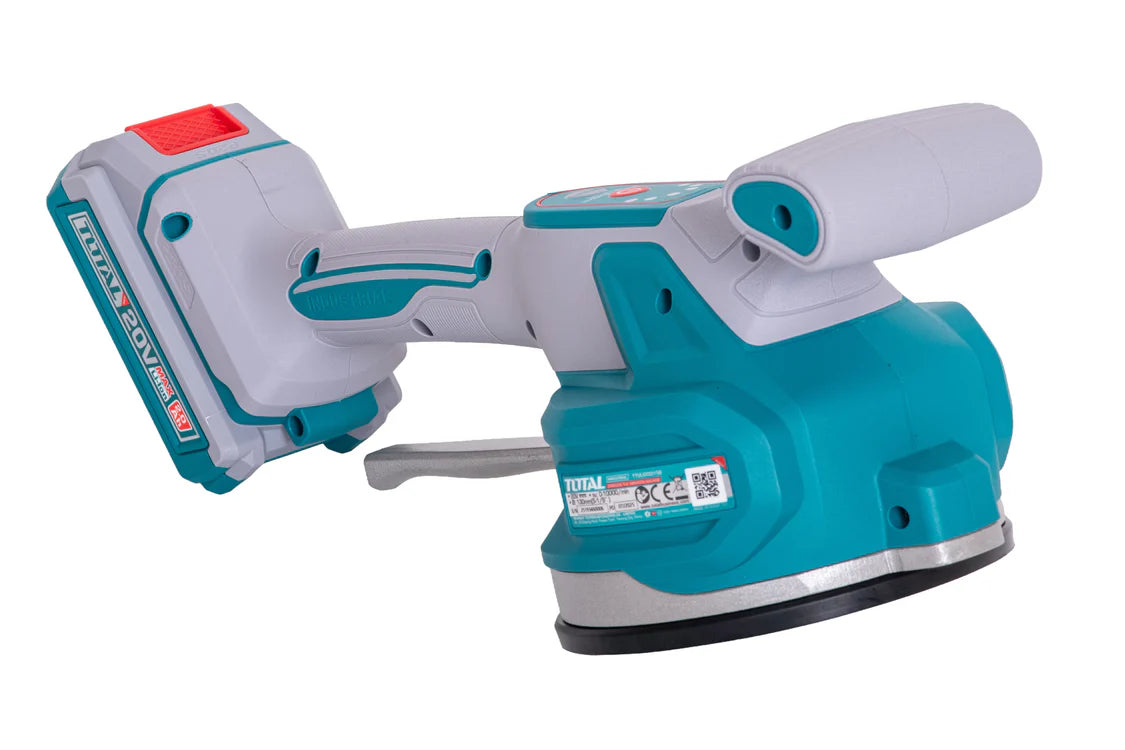 Vibrator cu ventuza pentru placi ceramice TOTAL, 20V, cu acumulator si incarcator