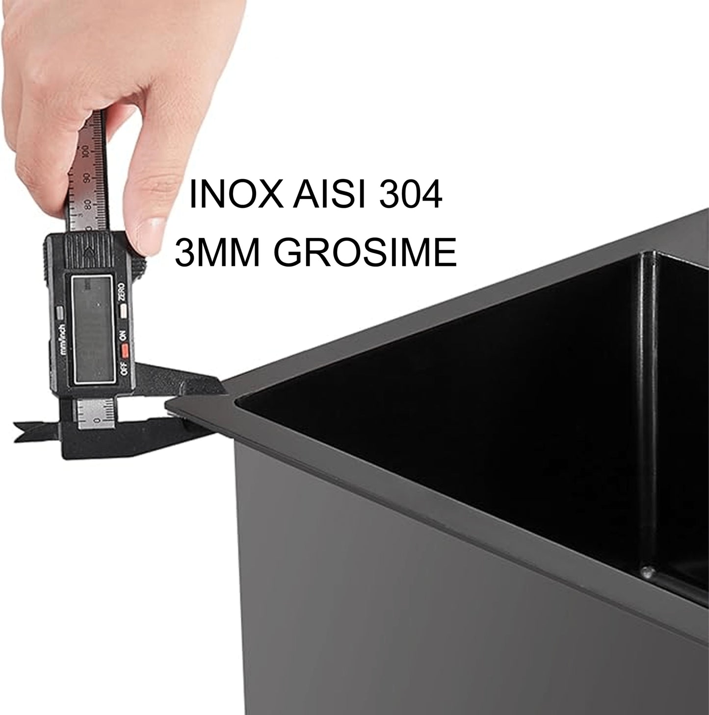 Chiuveta de bucatarie Sandonna HD4050 din inox cu tavita si dispenser + Baterie Andra auriu-alb + Ustensile de gatit din bambus